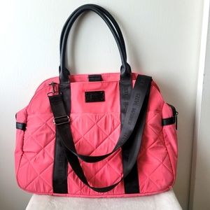 Steve Madden pink/black tote handbag purse